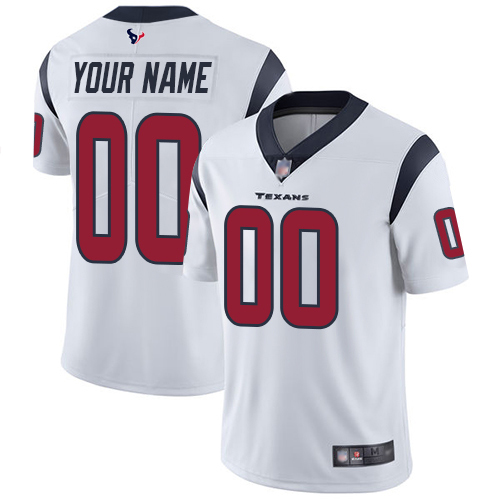 Men's White Houston Texans 2023 Draft Custom Vapor Untouchable Limited Stitched Jersey